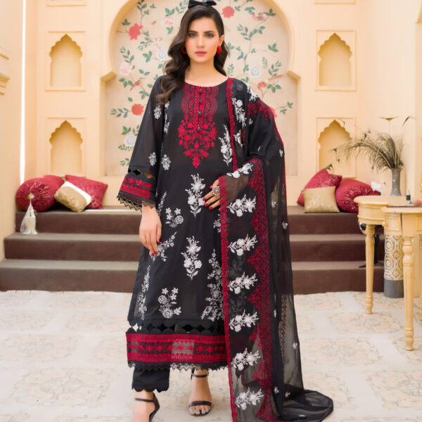 Manizay Umeed Khush Rang Premium Embroidered Lawn With Embroidered Crinkle Dupatta M-05